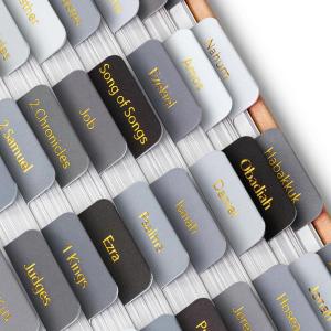 image:imageMr Pen Laminated Bible Tabs 75 pcs Elegant Green EasytoRead amp Apply Tear Resistant Index Tabs for Women and Men Bible Study Journaling Prayer amp Scripture NavigationShades of Gray