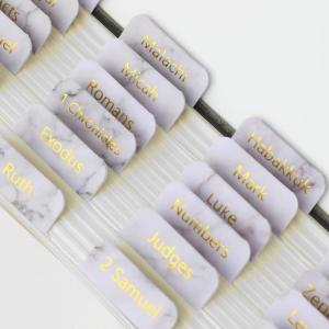 image:imageMr Pen Laminated Bible Tabs 75 pcs Elegant Green EasytoRead amp Apply Tear Resistant Index Tabs for Women and Men Bible Study Journaling Prayer amp Scripture NavigationMarble Design