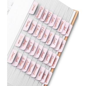 image:imageMr Pen Laminated Bible Tabs 75 pcs Elegant Green EasytoRead amp Apply Tear Resistant Index Tabs for Women and Men Bible Study Journaling Prayer amp Scripture NavigationBaby Pink