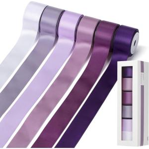 image:imageMr Pen Satin Ribbon 6 Rolls 1 Inch 5 YardsRoll Shades of Purple Satin Ribbon 1 Inch