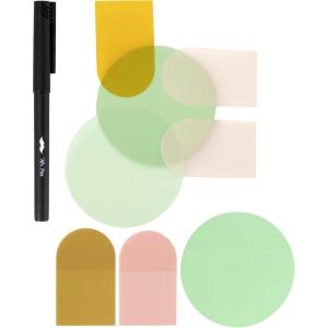 image:imageMr Pen Transparent Sticky Notes with Pen 150 Sheets Matera Glow Bible Sticky Notes for Books