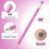 image:imageMr Pen Jumbo Pencils 60 pcs Preschool Pencils Large Pencil Pastel Barrels and Black 2 HB Graphite Cores Smooth Lead LatexFree Eraser Top with Metal FerrulePink and Purple Barrels