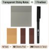 image:imageMr Pen Transparent Sticky Notes with Pen 200 Sheets Sunset Breeze Bible Sticky Notes for Books Stocky Notes for Bible JournalingEarthy