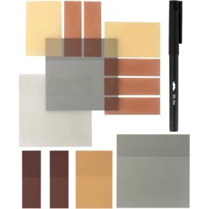 image:imageMr Pen Transparent Sticky Notes with Pen 200 Sheets Sunset Breeze Bible Sticky Notes for Books Stocky Notes for Bible JournalingEarthy
