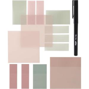 image:imageMr Pen Transparent Sticky Notes with Pen 200 Sheets Sunset Breeze Bible Sticky Notes for Books Stocky Notes for Bible JournalingMoss  Mauve