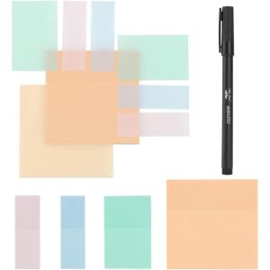 image:imageMr Pen Transparent Sticky Notes with Pen 200 Sheets Sunset Breeze Bible Sticky Notes for Books Stocky Notes for Bible JournalingPastel 1