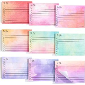 image:imageMr Pen to Do List Sticky Notes 3x4 9 Pads 450 Sheets Daily to Do List Notepad Lined Sticky Notes WatercolorWatercolor