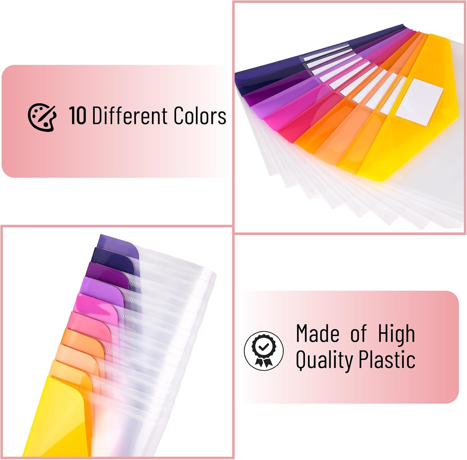 Mr. Pen- Clear Plastic Envelopes File Folders, 10 Pack, A4, Letter Size ...