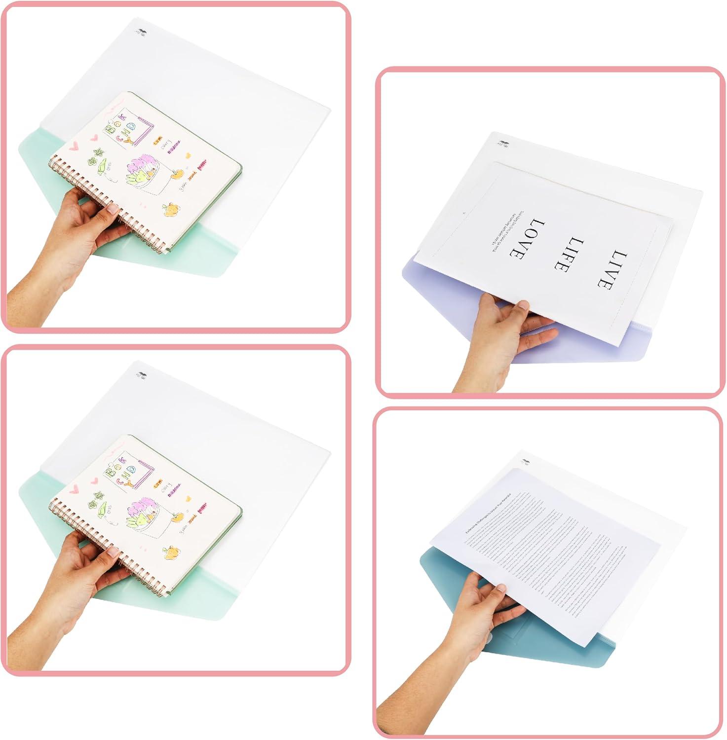 Mr. Pen- Clear Plastic Envelopes File Folders, 10 Pack, A4, Letter Size ...