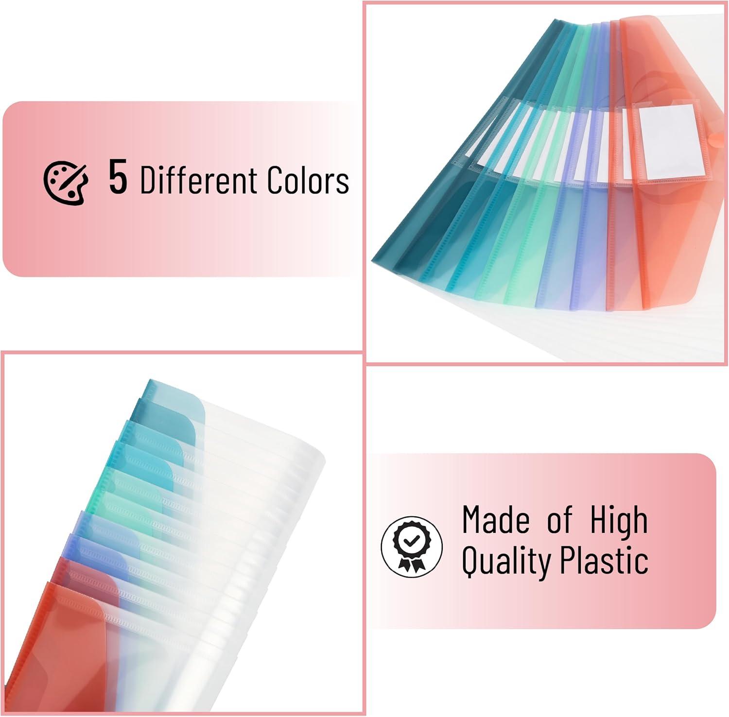 Mr. Pen- Clear Plastic Envelopes File Folders, 10 Pack, A4, Letter Size ...