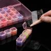 image:imageMr Pen Bead Storage Containers 28 Grids 2 Pack Transparent Orange Small Bead Organizer BoxTransparent Pink