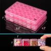 image:imageMr Pen Bead Storage Containers 28 Grids 2 Pack Transparent Orange Small Bead Organizer BoxTransparent Pink