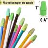 image:imageMr Pen Pencil Erasers Toppers 1000 Pack Colorful Latex Free No Smudge Mr Pen Erasers for PencilsGreen Shades
