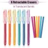 image:imageMr Pen Retractable Mechanical Eraser Pen 6 Pack Ice Cream Colors Erasers for Pencils Eraser for ArtistsVintage
