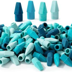 image:imageMr Pen Pencil Erasers Toppers 1000 Pack Colorful Latex Free No Smudge Mr Pen Erasers for PencilsBlue Shades