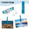 image:imageMr Pen Large Wooden Clothes Pins 4 Inch 100 Pack Heavy Duty Natural Wood Clips for Crafts Classroom Projects Hanging Photos Chip Bags Decoration Rust Resistant SpringBlue