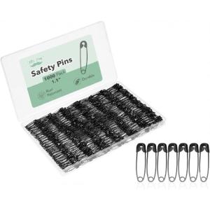 image:imageMr Pen Small Safety Pins 11 Inch 1000 Pack Black Nickel Plated Steel Rust Resistant Small Safety Pins Bulk for Clothes Sewing Arts amp CraftBlack