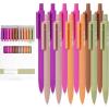 image:imageMr Pen Retractable Gel Pens 12 Pack Vintage Ink Fine Point 07mm Fast Dry Smooth Writing Cute Pens for Drawing Writing Planner and School SuppliesLate Harvest Barrel  Black Ink