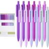 image:imageMr Pen Retractable Gel Pens 12 Pack Vintage Ink Fine Point 07mm Fast Dry Smooth Writing Cute Pens for Drawing Writing Planner and School SuppliesLavender Legacy Barrel  Black Ink