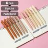 image:imageMr Pen Retractable Gel Pens 12 Pack Vintage Ink Fine Point 07mm Fast Dry Smooth Writing Cute Pens for Drawing Writing Planner and School SuppliesNatural Barrels  Black Ink