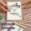 image:imageMr Pen Retractable Gel Pens 12 Pack Vintage Ink Fine Point 07mm Fast Dry Smooth Writing Cute Pens for Drawing Writing Planner and School SuppliesNatural Barrels  Black Ink