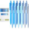 image:imageMr Pen Retractable Gel Pens 12 Pack Vintage Ink Fine Point 07mm Fast Dry Smooth Writing Cute Pens for Drawing Writing Planner and School SuppliesSky Blue Barrel  Black Ink