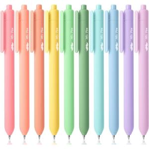 image:imageMr Pen Retractable Gel Pens 10 Pack Pastel Color Ink Fine Point 07 mm Fast Dry Smooth Writing Cute Pens for Drawing Writing Planner and School Supplies