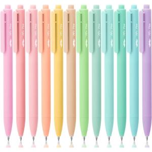 image:imageMr Pen Retractable Gel Pens 12 Pack Vintage Ink Fine Point 07mm Fast Dry Smooth Writing Cute Pens for Drawing Writing Planner and School SuppliesMarshmallow Twist Ink