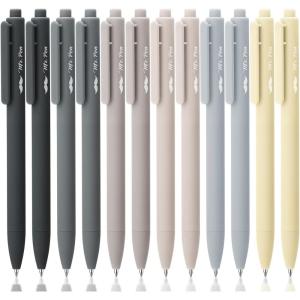 image:imageMr Pen Retractable Gel Pens 12 Pack Vintage Ink Fine Point 07mm Fast Dry Smooth Writing Cute Pens for Drawing Writing Planner and School SuppliesMonochrome Elegance Barrel  Black Ink