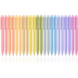 image:imageMr Pen Retractable Gel Pens 22 Pack Black Ink Mild Pastel Barrel Fine Point 05 mm Fast Dry Smooth Writing Cute Gel Ink Pens Bulk for Drawing Writing Planner and School Supplies