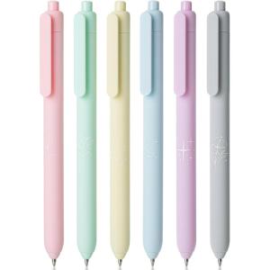 image:imageMr Pen Retractable Gel Pens 6 Pack Pastel Color Ink Fine Point 07 mm Fast Dry Smooth Writing Cute Pens for Drawing Writing Planner and School Supplies