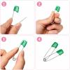 image:imageMr Pen Diaper Pins 22 100 pcs Stainless Steel Plastic Head Nappy Pins with Safe Locking Closures for Crafts Colorful Laundry Pins