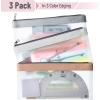 image:imageMr Pen Clear Pencil Pouch 850x425 6 Pack Durable TPU Material Medium WaterResistant Pencil Bags with Smooth Zipper Multipurpose Clear Pouch for Stationery School Office Travel SuppliesDusty Rose