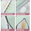 image:imageMr Pen Clear Pencil Pouch 850x425 6 Pack Durable TPU Material Medium WaterResistant Pencil Bags with Smooth Zipper Multipurpose Clear Pouch for Stationery School Office Travel SuppliesDusty Rose