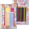 image:imageMr Pen Pencil Pouch for 3 Ring Binder 2 Pack 10x675 Smooth Zipper Clear Window Large Capacity Pencil Case with 3 Reinforced Grommets for School Office Supplies StorageAbstract Apricot