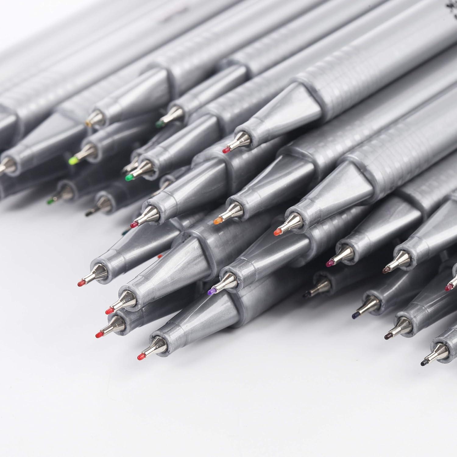 image:imageMr Pen Colored Fineliner Pens 46 Pack 04mm Fine Point Smooth Bible Journaling Pens Bulk for Detailed Drawing NoteTaking Coloring Sketching Planning amp Art Projects School SuppliesAssorted Colors