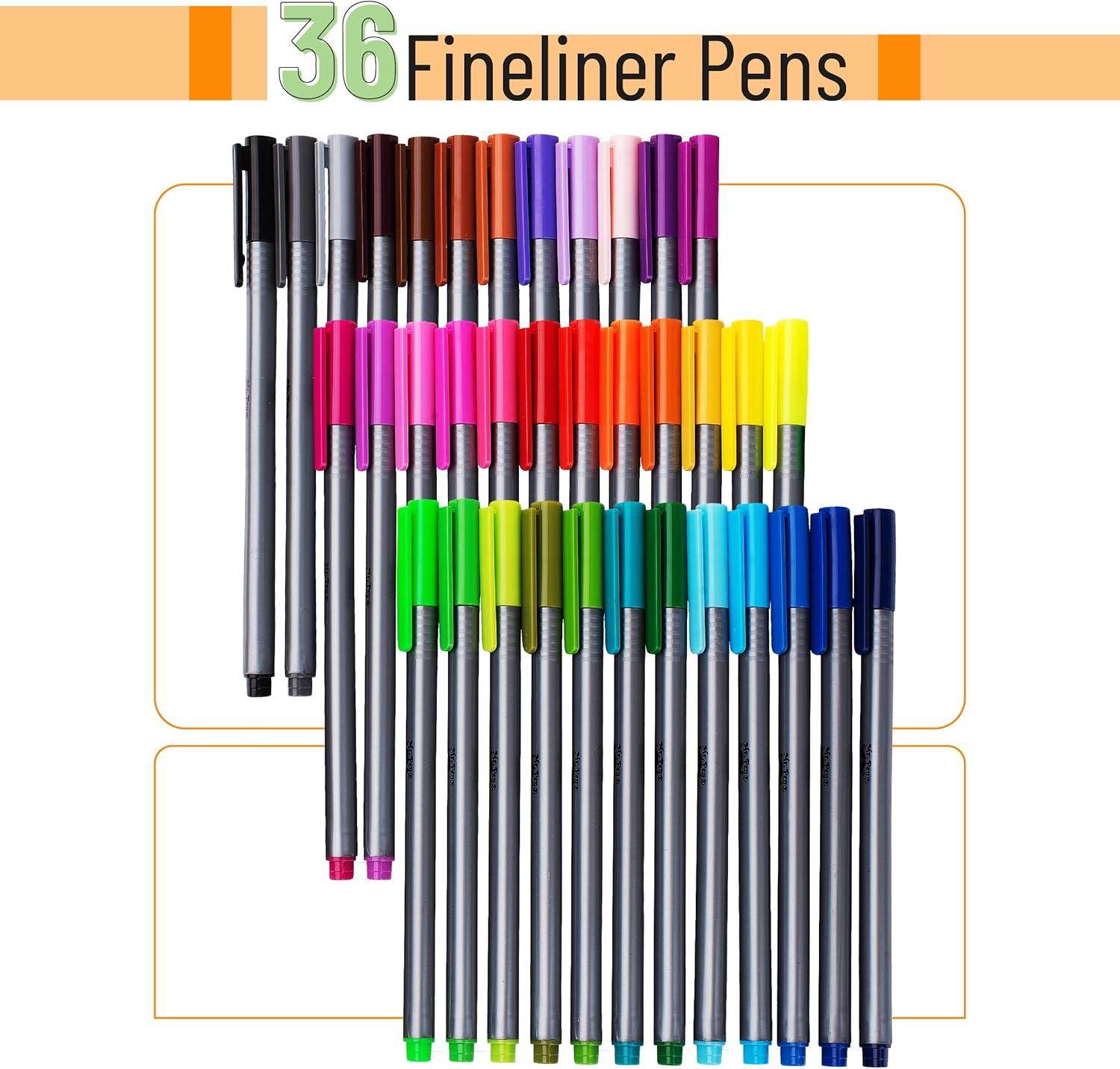 image:imageMr Pen Colored Fineliner Pens 46 Pack 04mm Fine Point Smooth Bible Journaling Pens Bulk for Detailed Drawing NoteTaking Coloring Sketching Planning amp Art Projects School SuppliesAssorted Colors