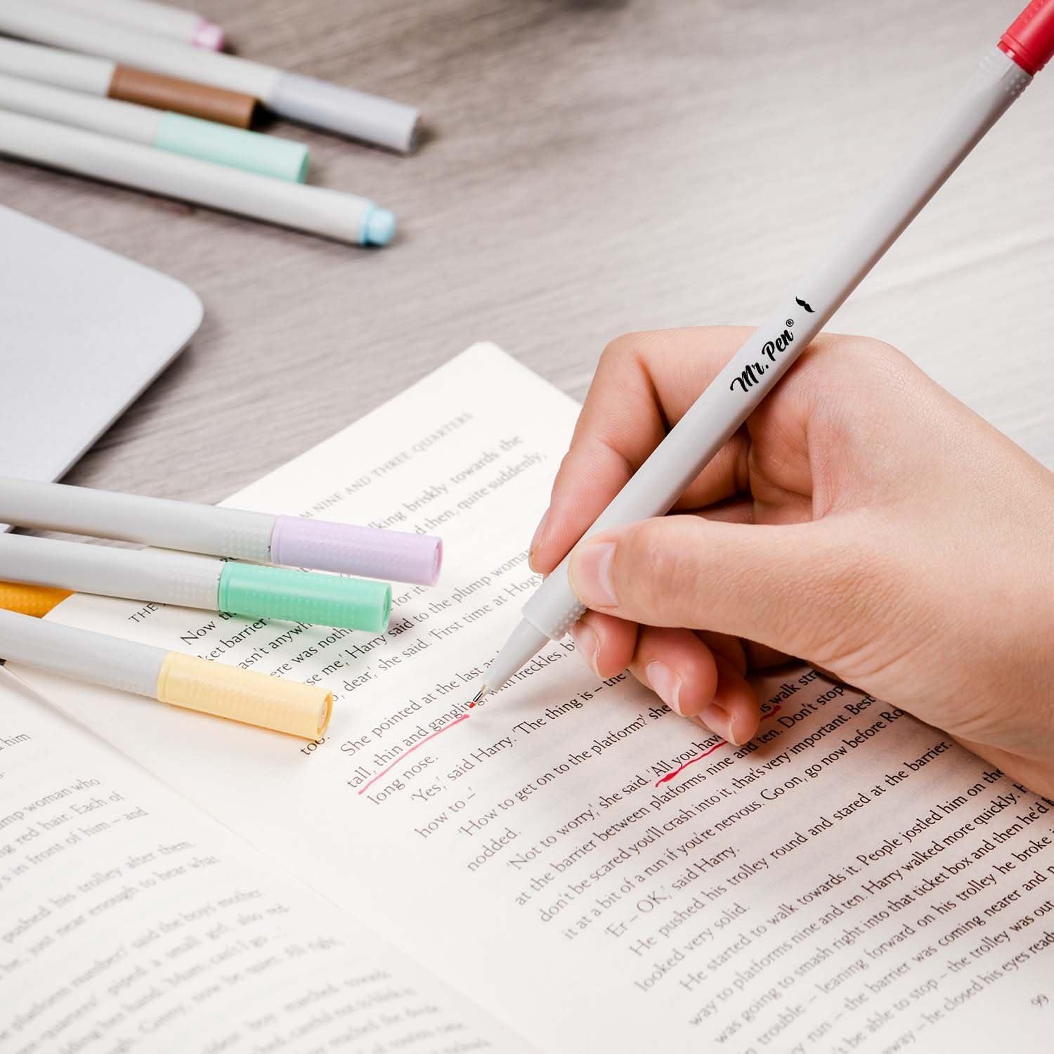 image:imageMr Pen Colored Fineliner Pens 46 Pack 04mm Fine Point Smooth Bible Journaling Pens Bulk for Detailed Drawing NoteTaking Coloring Sketching Planning amp Art Projects School SuppliesPastel Colors