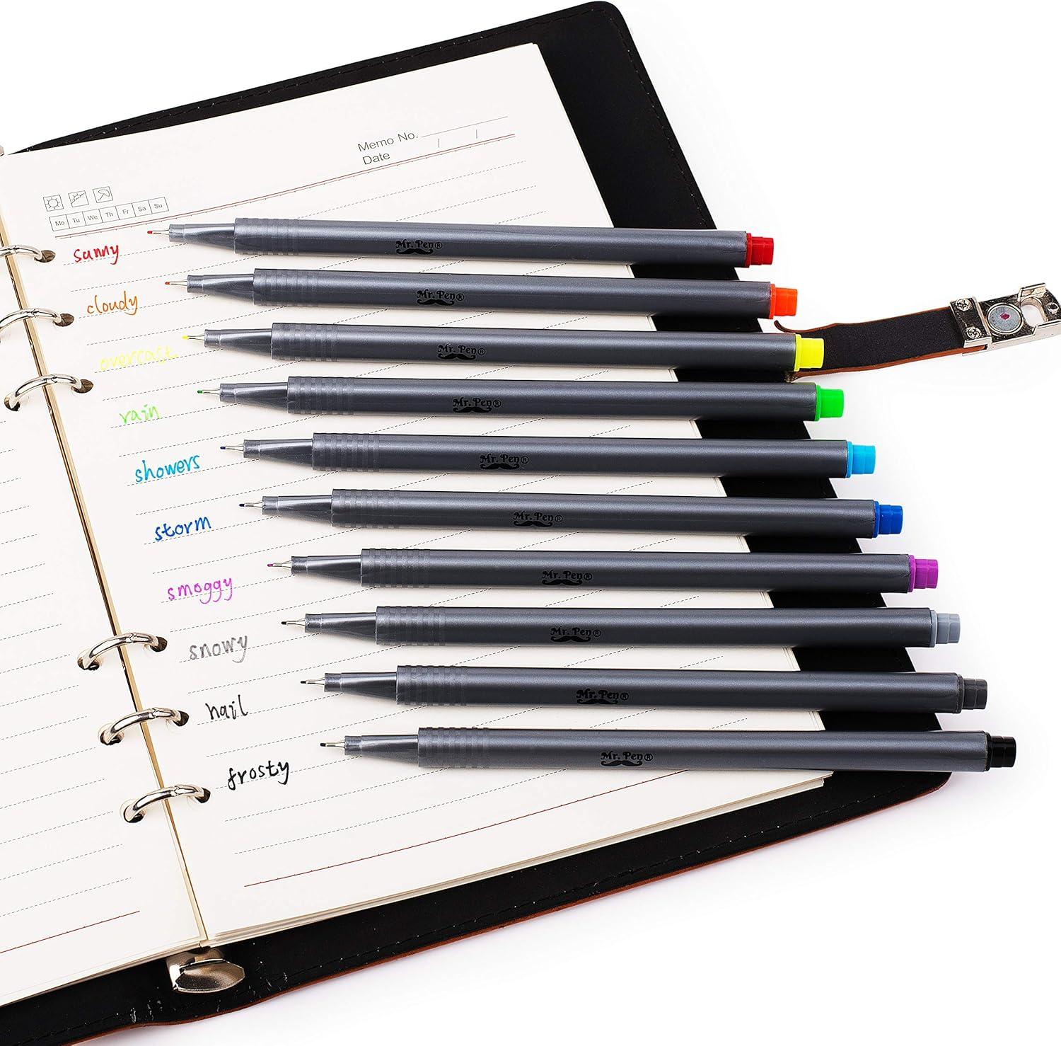 image:imageMr Pen Colored Fineliner Pens 46 Pack 04mm Fine Point Smooth Bible Journaling Pens Bulk for Detailed Drawing NoteTaking Coloring Sketching Planning amp Art Projects School SuppliesAssorted Colors