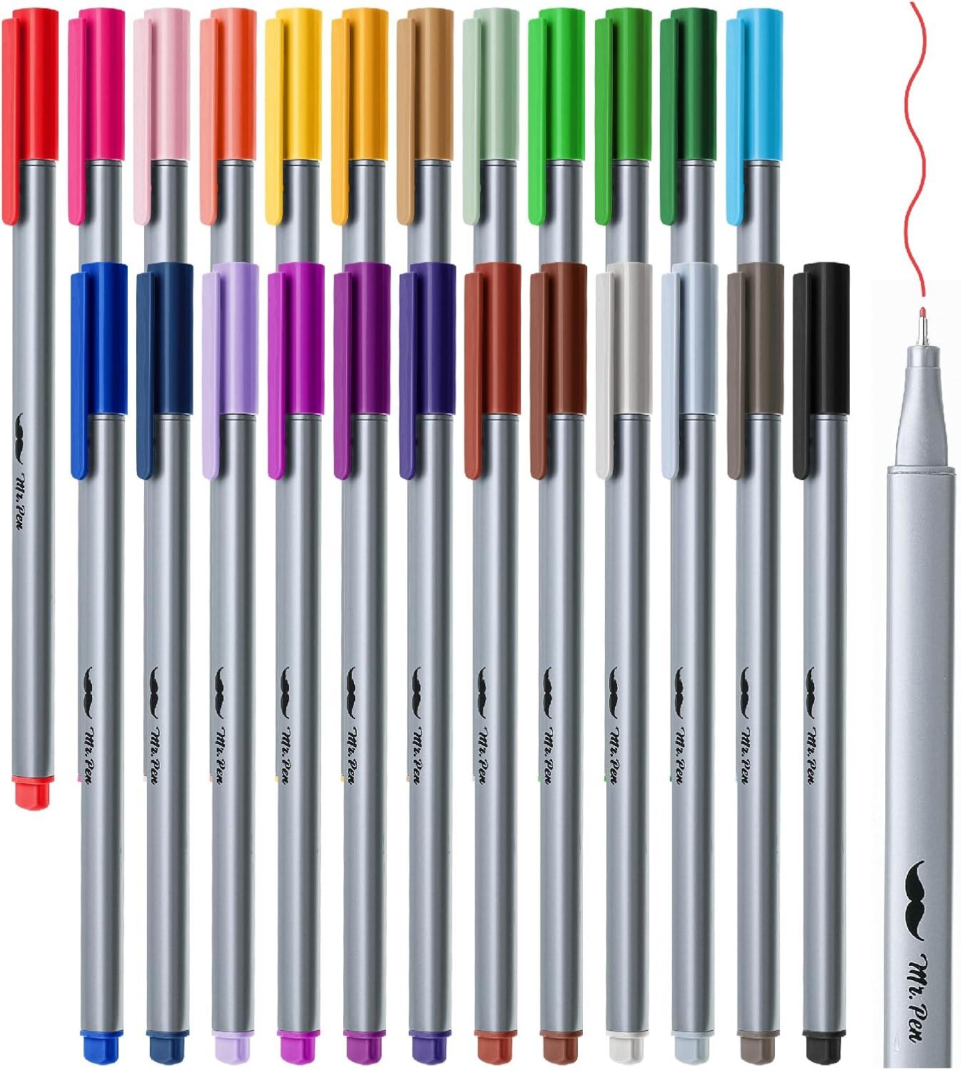 image:imageMr Pen Colored Fineliner Pens 46 Pack 04mm Fine Point Smooth Bible Journaling Pens Bulk for Detailed Drawing NoteTaking Coloring Sketching Planning amp Art Projects School SuppliesAssorted Colors