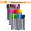 image:imageMr Pen Colored Fineliner Pens 46 Pack 04mm Fine Point Smooth Bible Journaling Pens Bulk for Detailed Drawing NoteTaking Coloring Sketching Planning amp Art Projects School SuppliesAssorted Colors