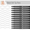 image:imageMr Pen Felt Tip Pens 36 Pack 07 mm Purple Felt Tip Pens Bulk Fast Dry No Smear Planner Markers for Underlining Writing Drawing Journaling SuppliesBlack