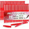 image:imageMr Pen Felt Tip Pens 36 Pack 07 mm Purple Felt Tip Pens Bulk Fast Dry No Smear Planner Markers for Underlining Writing Drawing Journaling SuppliesRed