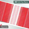 image:imageMr Pen Felt Tip Pens 36 Pack 07 mm Purple Felt Tip Pens Bulk Fast Dry No Smear Planner Markers for Underlining Writing Drawing Journaling SuppliesRed