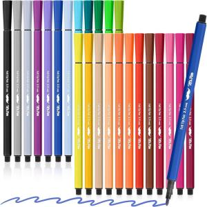 image:imageMr Pen Felt Tip Markers Assorted Colors 24 Pack 25 mm Bible Journaling Markers Bold Point Felt Tip Pens No Smear Quick Dry Perfect for Journaling Underlining Writing and Drawing