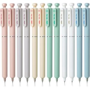 image:imageMr Pen Retractable Gel Pens 12 Pack Black Ink Soft Pastel Barrel Fine Point 05mm Fast Dry Smooth Writing Cute Pens for Drawing Writing Planner and School Supplies