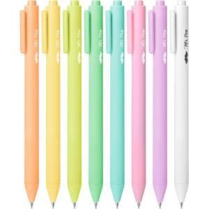 image:imageMr Pen Retractable Gel Pens 8 Pack Macaron Pastel Color Ink Fine Point 07 mm Fast Dry Smooth Writing Cute Gel Ink Pens for Drawing Writing Planner and School Supplies
