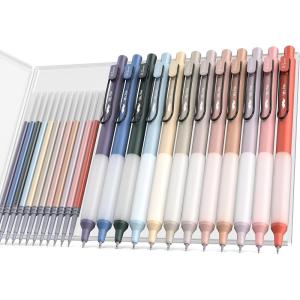 image:imageMr Pen Retractable Gel Pens with Case 12 Pack Assorted Color Ink 12 Refills Fine Point 05 mm Fast Dry Smooth Writing Cute Gel Ink Pens for Drawing Writing Planner and School Supplies