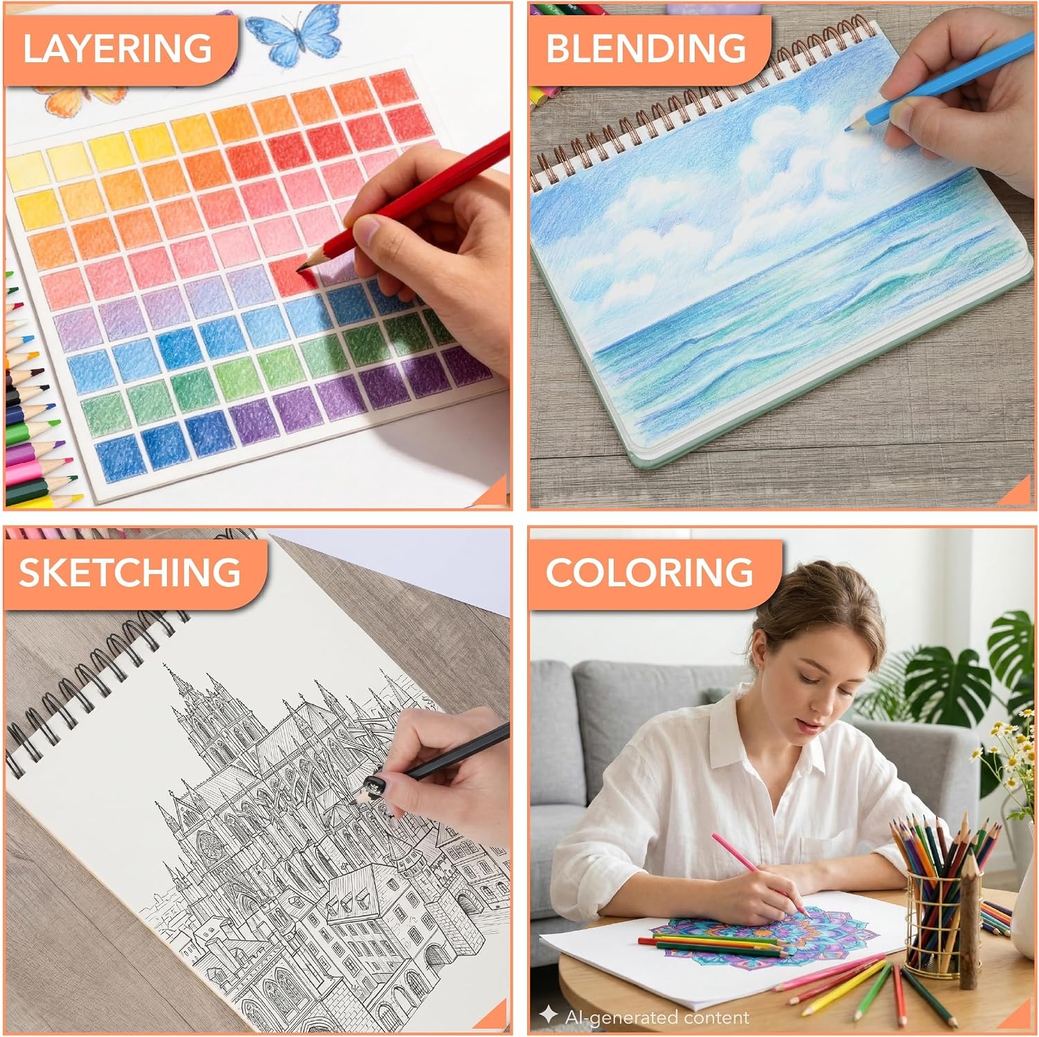 image:imageMr Pen Colored Pencils for Kids 72 Pack Soft Core PreSharpened  Color Pencils Bulk for Adult Coloring Book Drawing Sketching Teacher Supplies Classroom Prizes Kids Party Favors