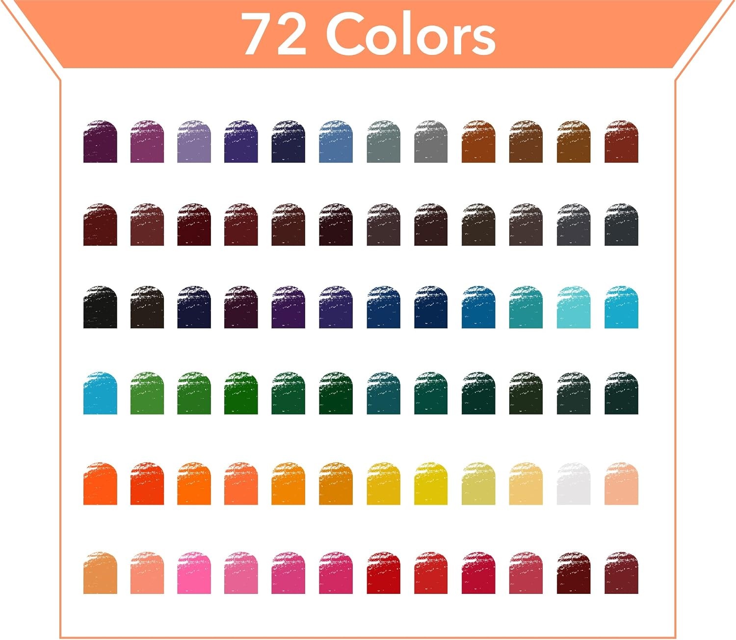 image:imageMr Pen Colored Pencils for Kids 72 Pack Soft Core PreSharpened  Color Pencils Bulk for Adult Coloring Book Drawing Sketching Teacher Supplies Classroom Prizes Kids Party Favors